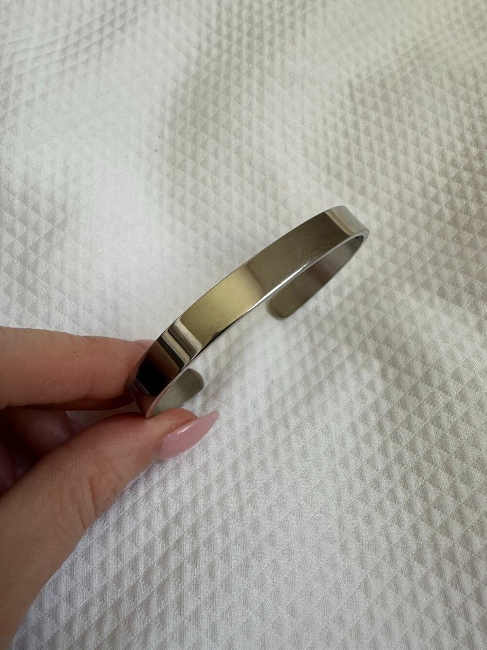 Inspirational Engraved Mantra Cuff Bracelet - "You Are Braver Than You Believe"